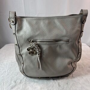 JESSICA SIMPSON Studded Classic Ivory Purse Hobo Bag Shoulder Bag